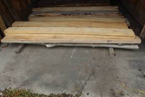 lot 857 image: Lot of (9) White Elm Wood Boards