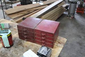 Lot of (2) Metal Parts Organizers