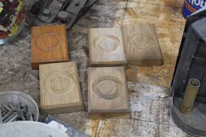 Lot of (5) Wooden Coasters