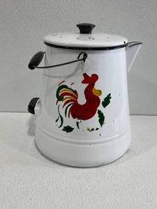 Vintage Enamel Coffee Pot