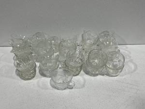 Large lot of small punch glasses