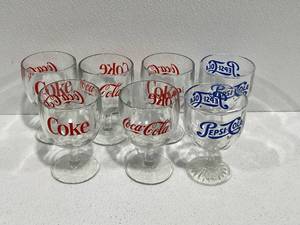 Collectible Coke and Pepsi Goblets