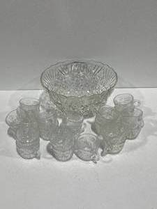 Punch Bowl and glasses