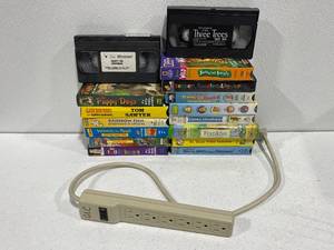 Childrens VHS Tapes and Surge Protector