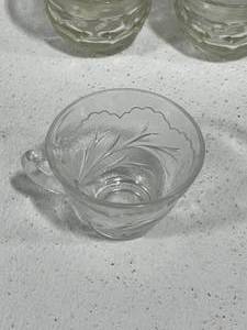 Large lot of small punch glasses