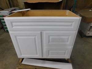 lot 6 image: Glacier Bay Hampton 36 in. W x 21 in. D x 33.5 in. H Bathroom Vanity Cabinet Only in White