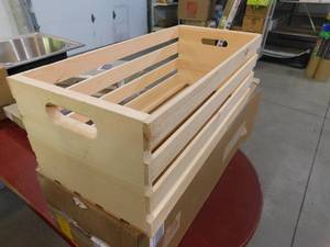 lot 27 image: Crates & Pallet 27 in. x 12.5 in. x 9.5 in. X-Large Wood Crate