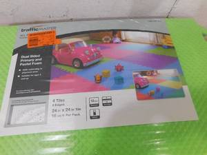 lot 35 image: (2) TrafficMaster Primary Pastel 24 in. x 24 in. x 0.47 in. Foam Playroom Floor Tiles (8 TilesPack) (32 sq. ft.)