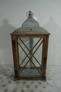 lot 66 image: Wood and Metal Decorative Lantern