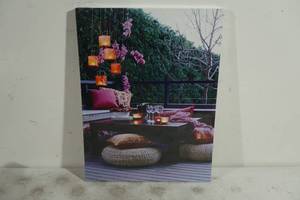 lot 138 image: NEW LED Lighted Pink Orchid Canvas Wall Art
