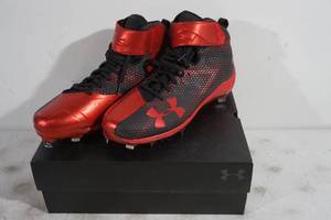 lot 46 image: NEW Under Armour Harper One Mid Baseball Cleats - Mens 13
