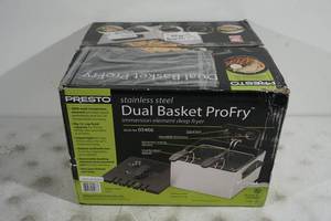 lot 27 image: Presto Stainless Steel Dual Basket ProFry Deep Fryer