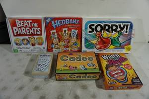 lot 141 image: Assorted Board Games - Watch Ya Mouth, Sorry, Dominoes
