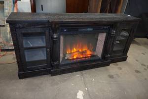 lot 11 image: Entertainment Center with Electric Fireplace Insert