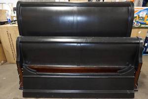 lot 232 image: Solid Wood Sleigh Bed - King