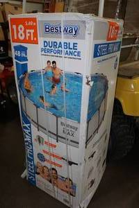 lot 210 image: Bestway Steel Pro Max 18 Above Ground Pool - DAMAGED BOX
