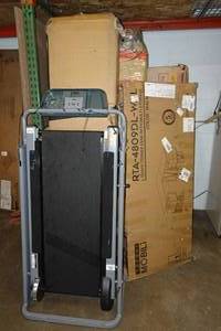 lot 237 image: Salvage Furniture - Couch, Treadmill, Desk, Dresser