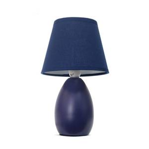 lot 134 image: NEW Mini Oval Ceramic Globe Table Lamp - Blue