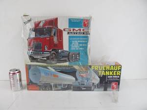 lot 108 image: Large Combo Set GMC Astro 95 Semi Truck & Fruehauf Tanker Semi-Trailer