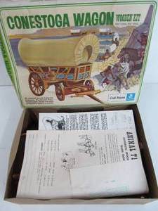 lot 150 image: Vintage Craft Master Conestoga Wagon Wooden Kit