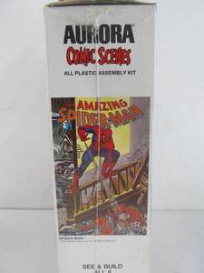 lot 153 image: NOS Vintage Aurora Comic Scenes SPIDERMAN wComic
