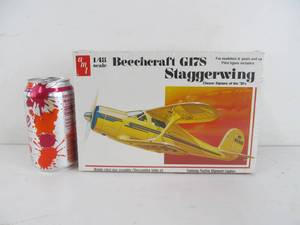lot 195 image: Vintage AMT Beechcraft G17S Staggerwing Biplane of the 30s