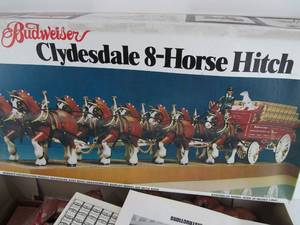 lot 218 image: Large Vintage AMT BUDWEISER Clydesdale 8-Horse Hitch