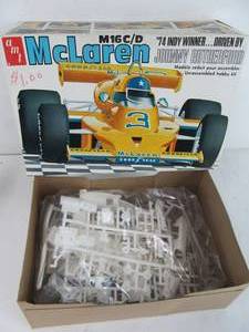 lot 227 image: Vintage AMT McLaren M16CD Johnny Rutherford Race Car