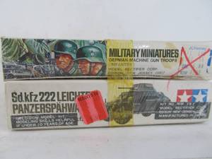 lot 312 image: Set of 2 Model Kits - Military Miniatures & Sd.kfz 222 Leichter Panzerspahwagen