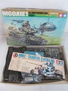 lot 335 image: Vintaeg Tamiya U.S. Army Medium Tank - M60A1E1 wMini Tank Motor