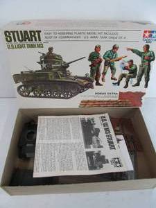 lot 354 image: Vintage Tamiya U.S. Light Tank M3 Stuart