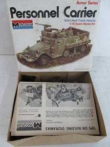 lot 357 image: Vintage Monogram Armor Series Personnel Carrier - M3A1 Half-Track Vehicle