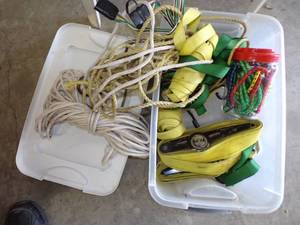 lot 110 image: Ropes, Ratchet Straps, and Bungees