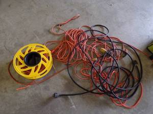 lot 129 image: Extension Cords - Yellow Reel