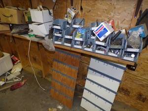 lot 152 image: Huge Shelf With Hardware and Hardware Holders