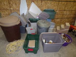 lot 153 image: Totes, Doggy Stairs, Garbage Cans, Sprinklers