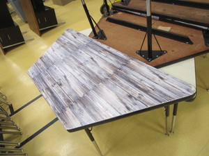 lot 331 image: (11) 26x58 Trapezoid Adj Height Table