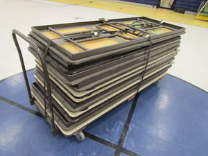 lot 342 image: (11) Banquet Tables & Cart 30x6
