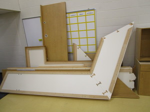 lot 369 image: Large Lot of Upper & Lower Cabinets & Countertops (see pics)