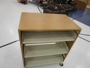 lot 390 image: Rolling Bookshelf Cart 24x38x47