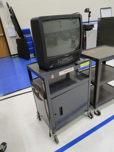 lot 79 image: (2) AV Carts & 20 TV
