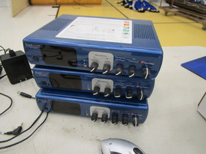 lot 138 image: Misc. Front Row Speaker System pcs Headsets, Microphones, Boxes, Chargers