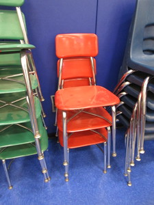 lot 188 image: (9) Student Chairs 14 Seat Height