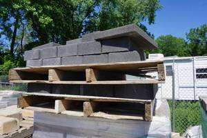 2 - Partial Pallets of Charcoal Pavers In Assorted Sizes