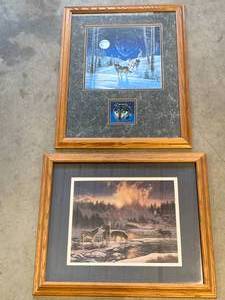 lot 13 image: LOT OF 2 FRAMED PRINTS
