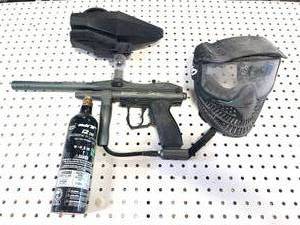 lot 43 image: SPIDER SONIX PAINTBALL GUN, MASK, HOPPER, CO2 TANK