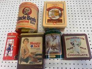 lot 61 image: Lot of Metal Tins