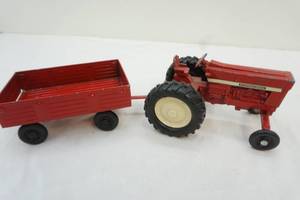 vintage International diecast tractor and wagon