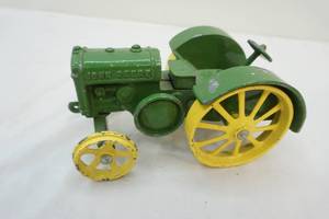 vintage John Deere cast iron tractor