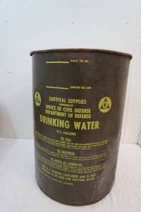 tin barrel 30 vintage